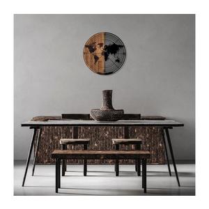 Nástenná dekorácia pr. 56 cm mapa drevo/kov 899SKL2308 vyobraziť