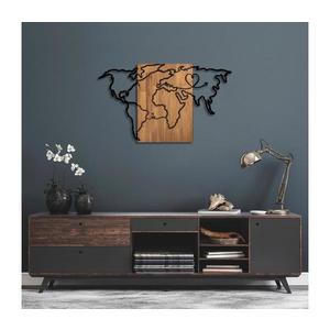 Nástenná dekorácia 118x70 cm mapa drevo/kov 899SKL2303 vyobraziť