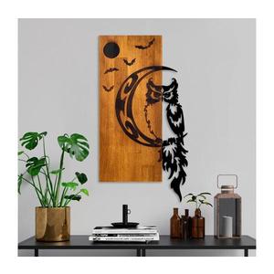 Nástenná dekorácia 36x66 cm sova drevo/kov 899SKL2682 vyobraziť
