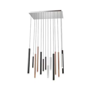 Redo 01-2057 - LED Luster na lanku MADISON 14xLED/4W/230V lesklý chróm/čierna/meď 01-2057 vyobraziť