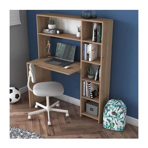 Pracovný stôl s policou RANI 113, 2x141, 8 cm hnedá 893RAN2706 vyobraziť