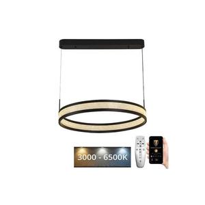 LED Stmievateľný luster na lanku LED/45W/230V čierna + diaľkové ovládanie J4365/B vyobraziť