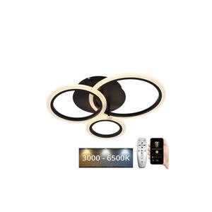 LED Stmievateľný prisadený luster LED/40W/230V čierna + diaľkové ovládanie J3340/B vyobraziť