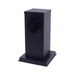 Vonkajší zásuvkový stĺpik 1Z SCHUKO 230V IP44 20 cm čierna EKO0431 vyobraziť