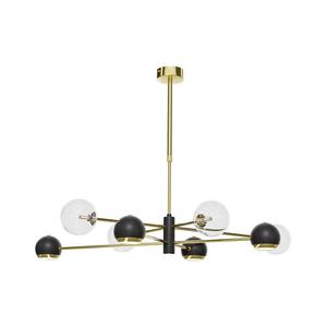 Jupiter 1973 - Luster na tyči MOKA 4xGU10/10W/230V + 4xG9/10W/230V zlatá/čierna/číra 1973 vyobraziť