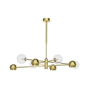 Jupiter 1970 - Luster na tyči MOKA 4xGU10/10W/230V + 4xG9/10W/230V zlatá/číra 1970 vyobraziť