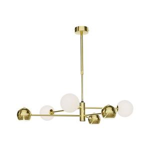 Jupiter 1962 - Luster na tyči MOKA 3xGU10/10W/230V + 3xG9/10W/230V zlatá/biela 1962 vyobraziť