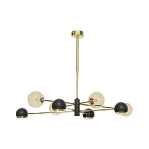 Jupiter 1972 - Luster na tyči MOKA 4xGU10/10W/230V + 4xG9/10W/230V zlatá/čierna/béžová 1972 vyobraziť