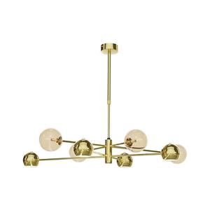 Jupiter 1969 - Luster na tyči MOKA 4xGU10/10W/230V + 4xG9/10W/230V zlatá/béžová 1969 vyobraziť