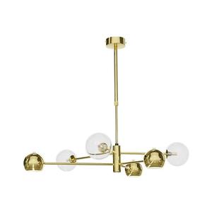 Jupiter 1964 - Luster na tyči MOKA 3xGU10/10W/230V + 3xG9/10W/230V zlatá/číra 1964 vyobraziť