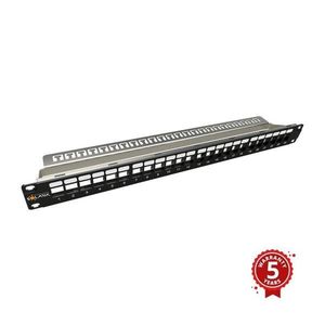 Solarix 24000100 - 19" modulárny neosadený patch panel 24 portov 1U 24000100 vyobraziť