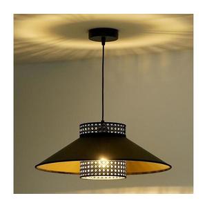 - Luster na lanku RIO RATTAN 1xE27/15W/230V pr. 45 cm čierna/zlatá 603102 vyobraziť