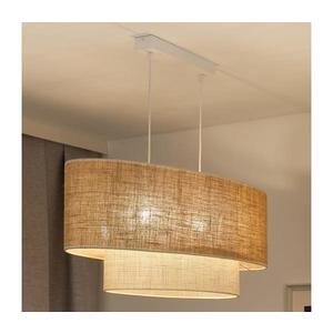 - Luster na lanku DOUBLE OVAL YUTE 2xE27/15W/230V hnedá/krémová 603577 vyobraziť