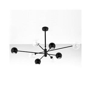 Jupiter 1996 - Luster na tyči MOKA 4xGU10/10W/230V + 4xG9/10W/230V čierna/číra 1996 vyobraziť