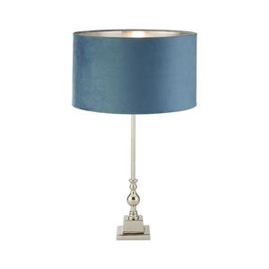 Searchlight EU81214TE - Stolná lampa WHITBY 1xE27/10W/230V modrá/chróm EU81214TE vyobraziť