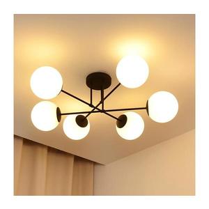 Prisadený luster MOON 6xE27/15W/230V čierna W-2022+8020/6 BK+WT/H vyobraziť