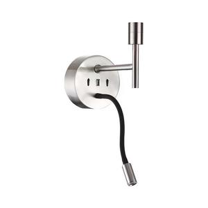 Ideal Lux - LED Flexib. lampa s montúrou SET UP 1xE27/42W+LED/3W/230V USB chróm 259833 vyobraziť