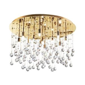 Ideal Lux-LED Krištáľové stropné svietidlo MOONLIGHT 12xG9/3W/230V pr.60 cm zlatá 082783 vyobraziť