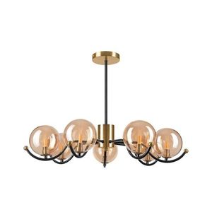 Luster na tyči GEORGIA 7xE14/5W/230V zlatá/dymová béžová LM-7.217 vyobraziť