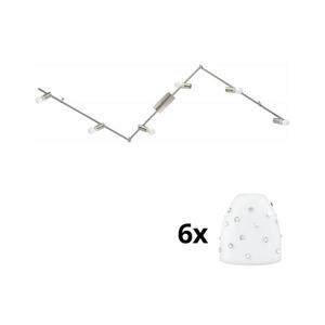 Eglo - LED Bodové svietidlo MY CHOICE 6xE14/4W/230V chróm/biela 1xEG31112+6xEG94749 vyobraziť