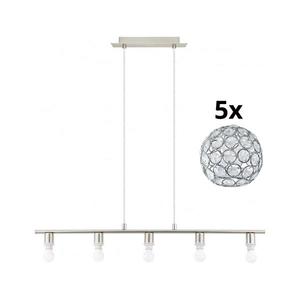 Eglo - LED Luster na lanku MY CHOICE 5xE14/4W/230V chróm 1xEG31119+5xEG92867 vyobraziť