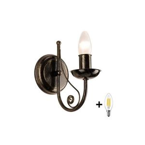 Brilagi - LED Nástenné svietidlo STEFANO 1xE14/40W/230V čierna patiny 8590828606673 vyobraziť