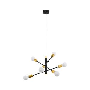 Eglo 79453 - Luster na lanku SAN ROBERTO 6xE27/60W/230V čierna/zlatá 79453 vyobraziť