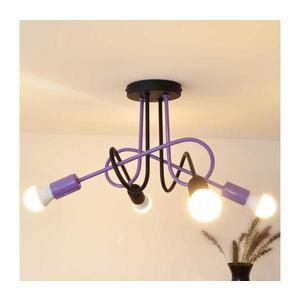 Prisadený luster OXFORD 4xE27/15W/230V čierna/fialová W-2016/4 BK+VL/H vyobraziť