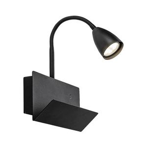 Rabalux 71089 - Nástenná lampa s poličkou TACITO 1xGU10/25W/230V čierna 71089 vyobraziť