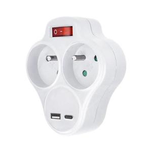 P99USBC-PD20-Rozboč. zásuvka s USB A+C nabíjačkou a vypínačom 2x10A biela P99USBC-PD20 vyobraziť