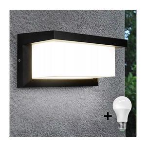 LED Vonkajšie svietidlo so žiarovkou so senzorom súmraku NEELY 1xE27/9W/230V IP54 BG0715+BW0332 vyobraziť