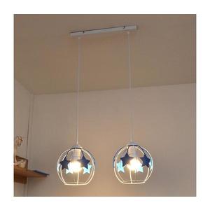 Detský luster na lanku STARS 2xE27/15W/230V modrá/biela W-L 1385/2 WT+BL vyobraziť