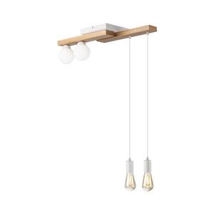Luster na lanku CORTINA 2xE27/15W/230V + 2xG9/5W/230V biela/dub LM-4.235/BIAŁY vyobraziť
