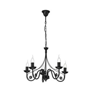 Luster na reťazi DONATO 5xE14/40W/230V čierna LM-5.29/CZARNY MAT vyobraziť