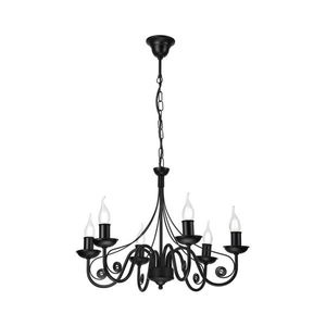 Luster na reťazi DONATO 6xE14/40W/230V čierna LM-6.29/CZARNY MAT vyobraziť