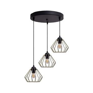 HEXE Luster na lanku CEED GOLD 3xE27/60W/230V pr. 45 cm čierna/zlatá 0728 vyobraziť