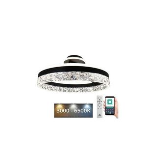 LED Stmievateľný prisadený luster LED/86W/230V 3000-6500K čierna + diaľkové ovládanie TA1306/B vyobraziť