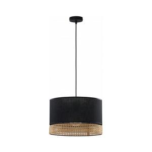 Luster na lanku PAGLIA 1xE27/15W/230V čierna/ratan 6543 vyobraziť