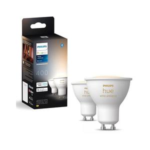 SADA 2x LED Stmievateľná žiarovka Philips Hue WHITE AMB. GU10/4, 2W/230V 2200-6500K 8720169230033 vyobraziť