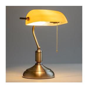 Brilagi - Stolná lampa BANK OFFICE 1xE27/60W/230V mosadz/oranžová L352-HN/MOS vyobraziť
