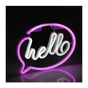 LED Neónová nástenná dekorácia HELLO LED/3W/3xAA USB ružová 327147 vyobraziť
