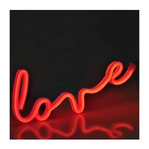 LED Neónová nástenná dekorácia LOVE LED/3W/3xAA USB červená 327116 vyobraziť