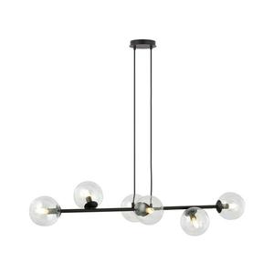 EMIBIG Luster na lanku ROSSI 6xE14/10W/230V čierna/číra 874/6 vyobraziť