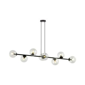 EMIBIG Luster na lanku ROSSI 8xE14/10W/230V čierna/číra 874/8 vyobraziť