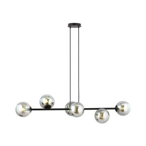 EMIBIG Luster na lanku ROSSI 6xE14/10W/230V čierna/šedá 875/6 vyobraziť