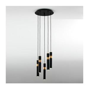 Jupiter 2014 - Luster na lanku ALAS 5xGU10/10W/230V čierna/zlatá 2014 vyobraziť