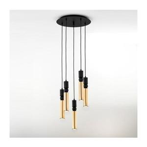 Jupiter 2017 - Luster na lanku ALAS 5xGU10/10W/230V zlatá/čierna 2017 vyobraziť