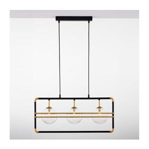 Jupiter 2030 - Luster na lanku FIORI 3xG9/10W/230V čierna/zlatá/číra 2030 vyobraziť