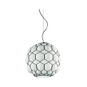 SIRU - Luster na lanku GALAPAGOS 1xE27/60W/230V čierna/biela benátske sklo MS449-035BLLA vyobraziť