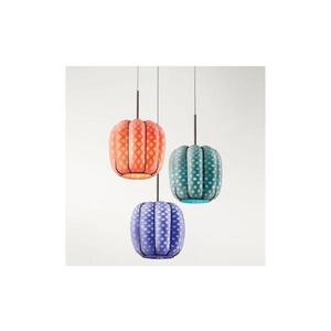 SIRU - Luster na lanku NEST 3xE27/60W/230V oranžová/modrá/zelená benátske sklo MS445-020BLB1-2-3 vyobraziť